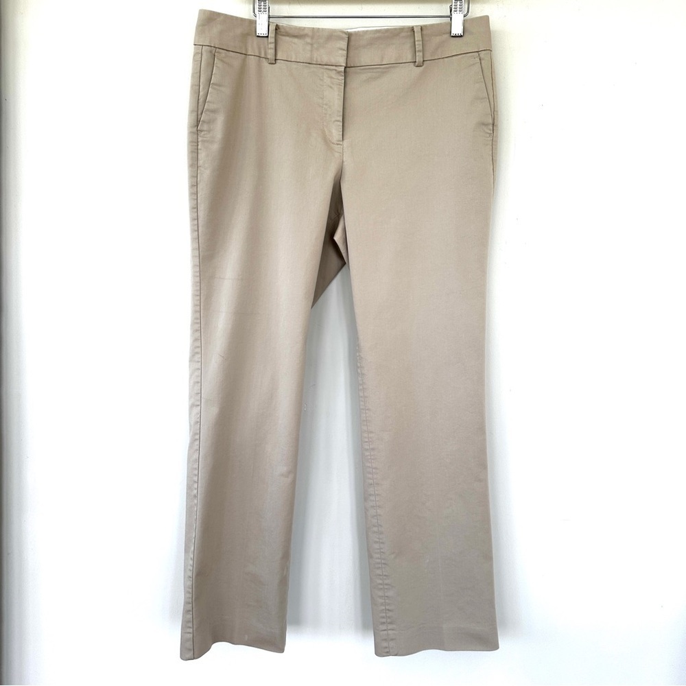 Ann Taylor Tan Ankle Cropped Pants, high rise, petite size